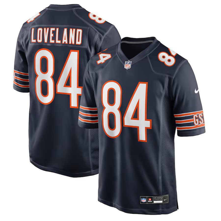 Men Chicago Bears #84 Colston Loveland Nike Navy 2025 NFL Draft First Round Pick Game Jersey->chicago bears->NFL Jersey